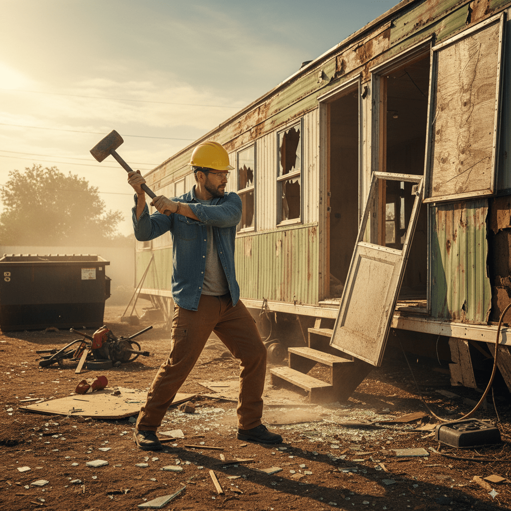 Prepare for Mobile Home Demolition